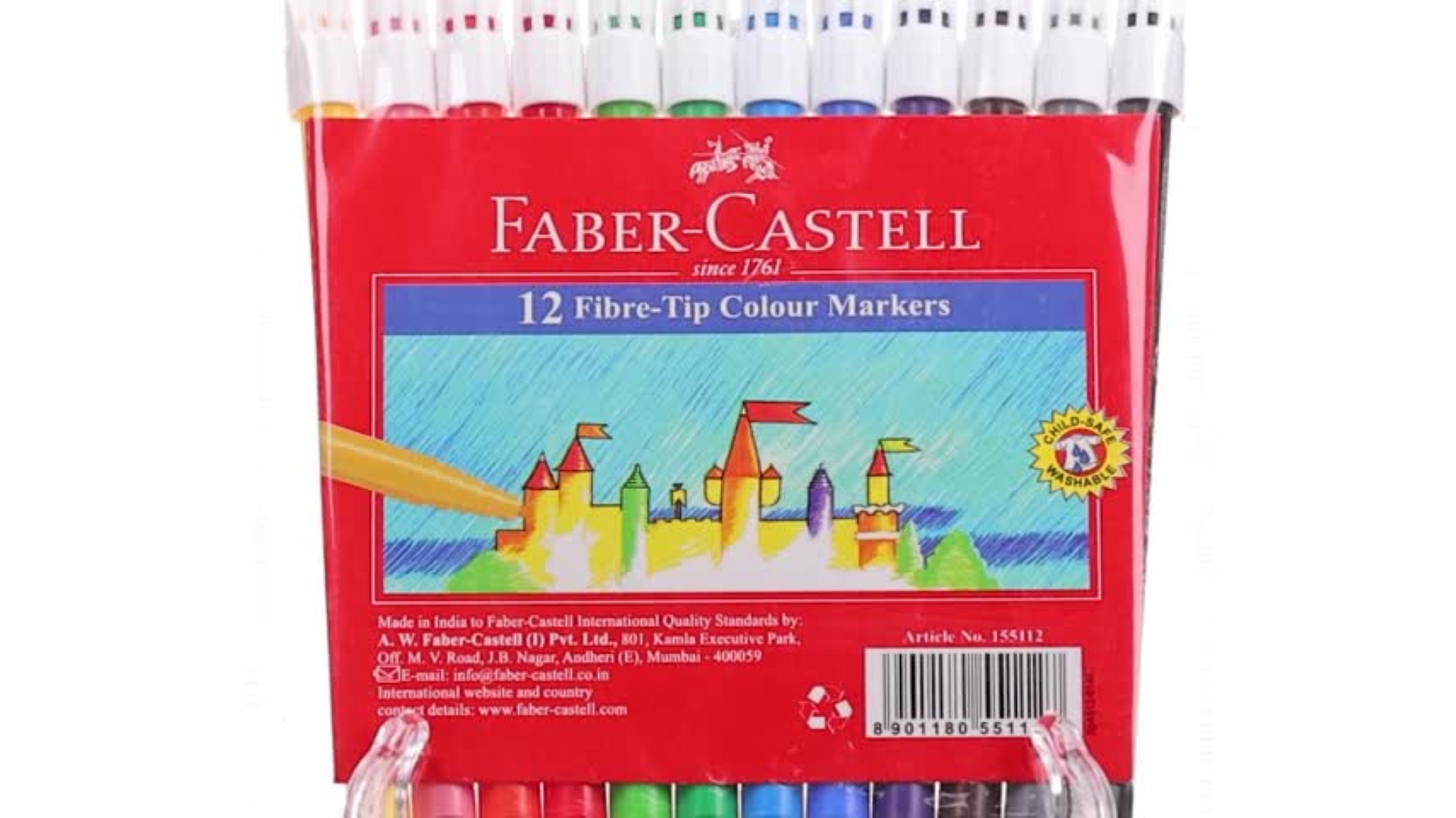 FC PEN FIBRE TIP COLOUR MARKER 12S 155112